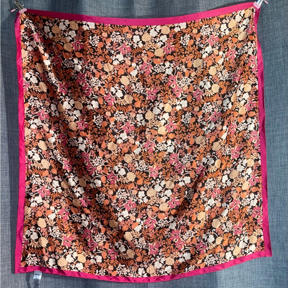 Old Navy Floral Sarong with Pink Trim